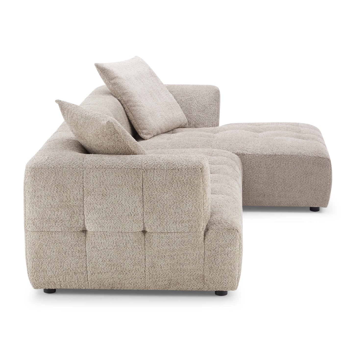 Boucle Sectional Sofa | Mocha