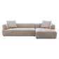 Kingston Boucle Sectional Sofa | Mocha (right facing chaise)