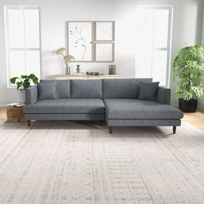 Brunswick Linen Sectional Sofa | Grey