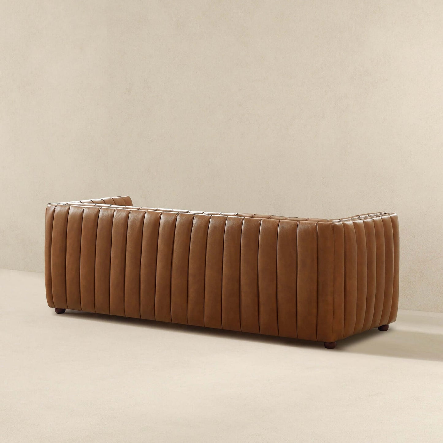 Erin Tight Back Leather Sofa | Tan