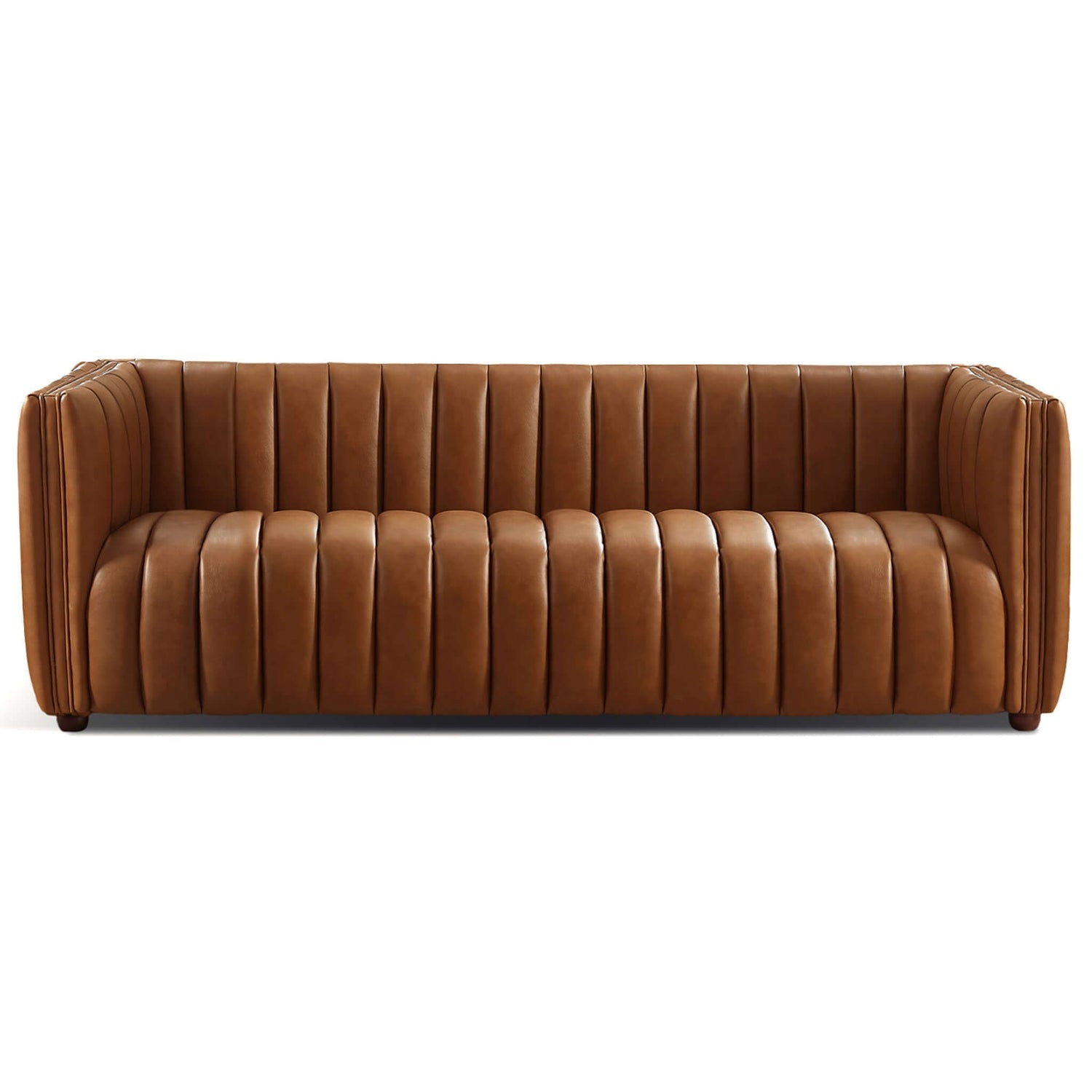 Erin Tight Back Leather Sofa | Tan