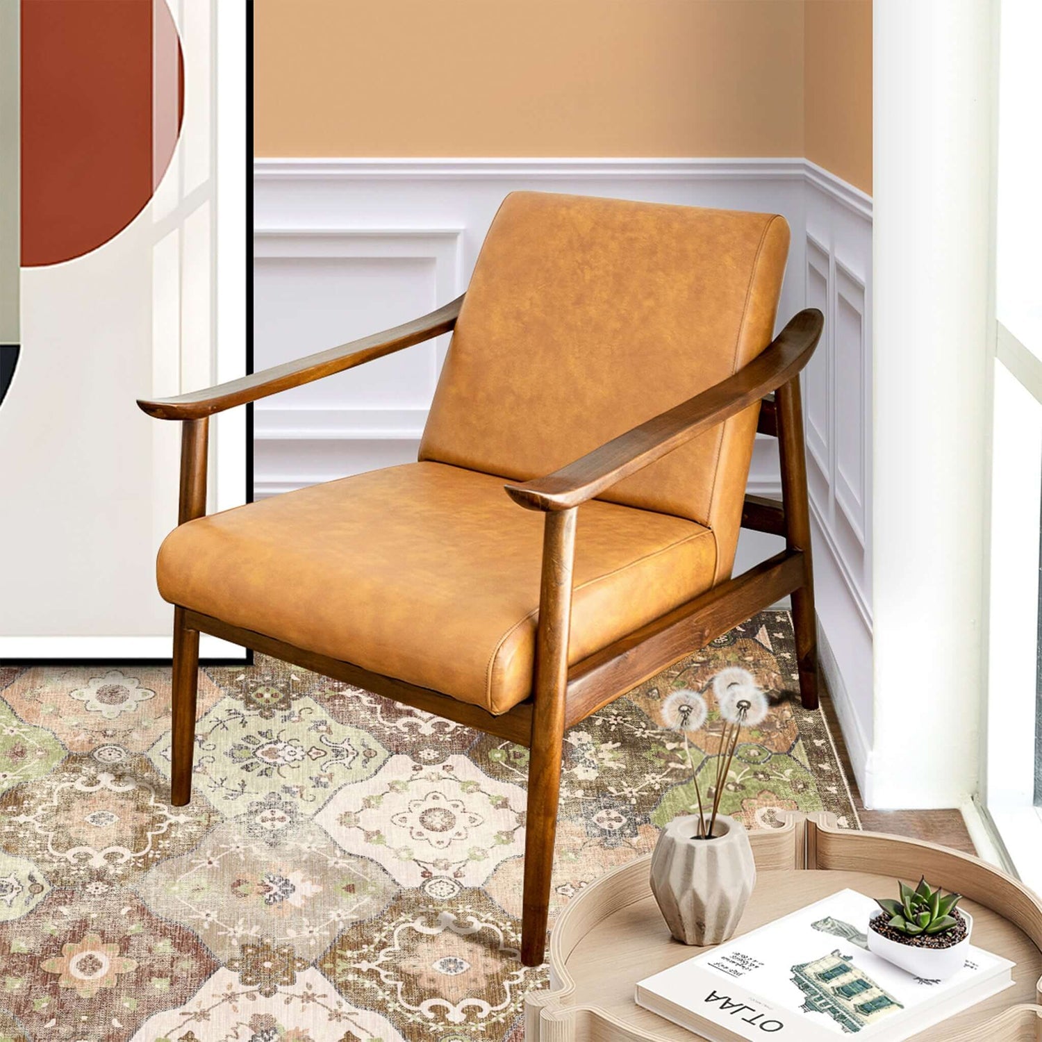 Margot Leather Lounge Chair | Antique Tan