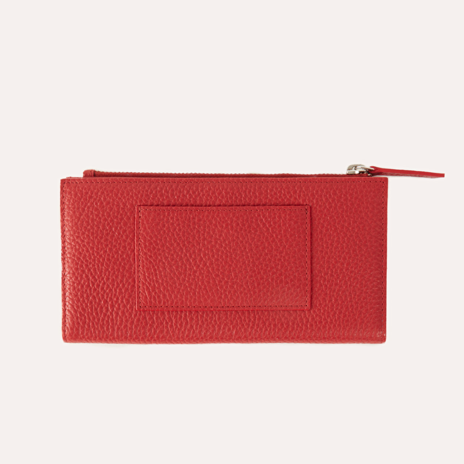 Kiko Red Top Zip Leather Wallet