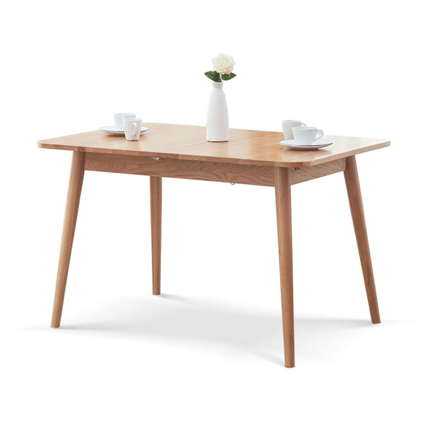 Solid Oak Expandable Dining Tale, Light Oak