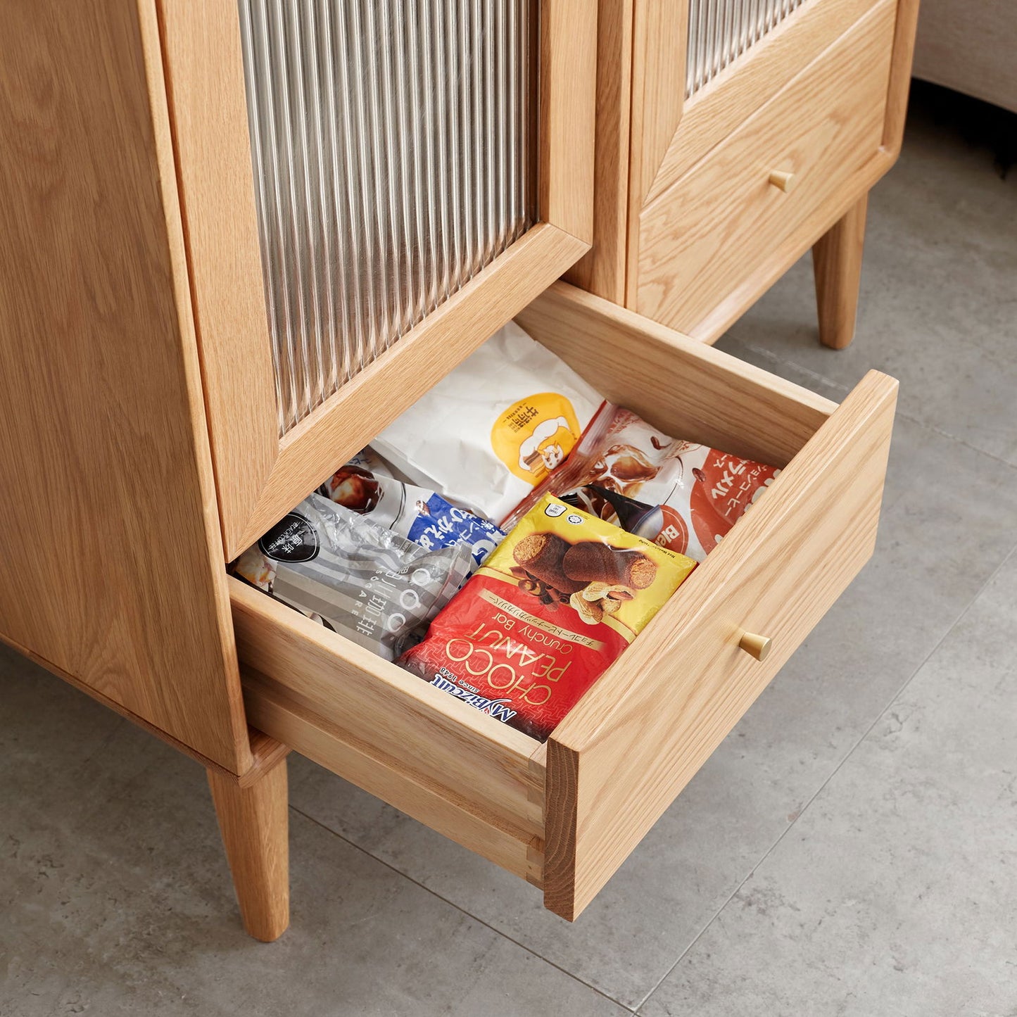 Solid Wood Storage Cabinet, Oak