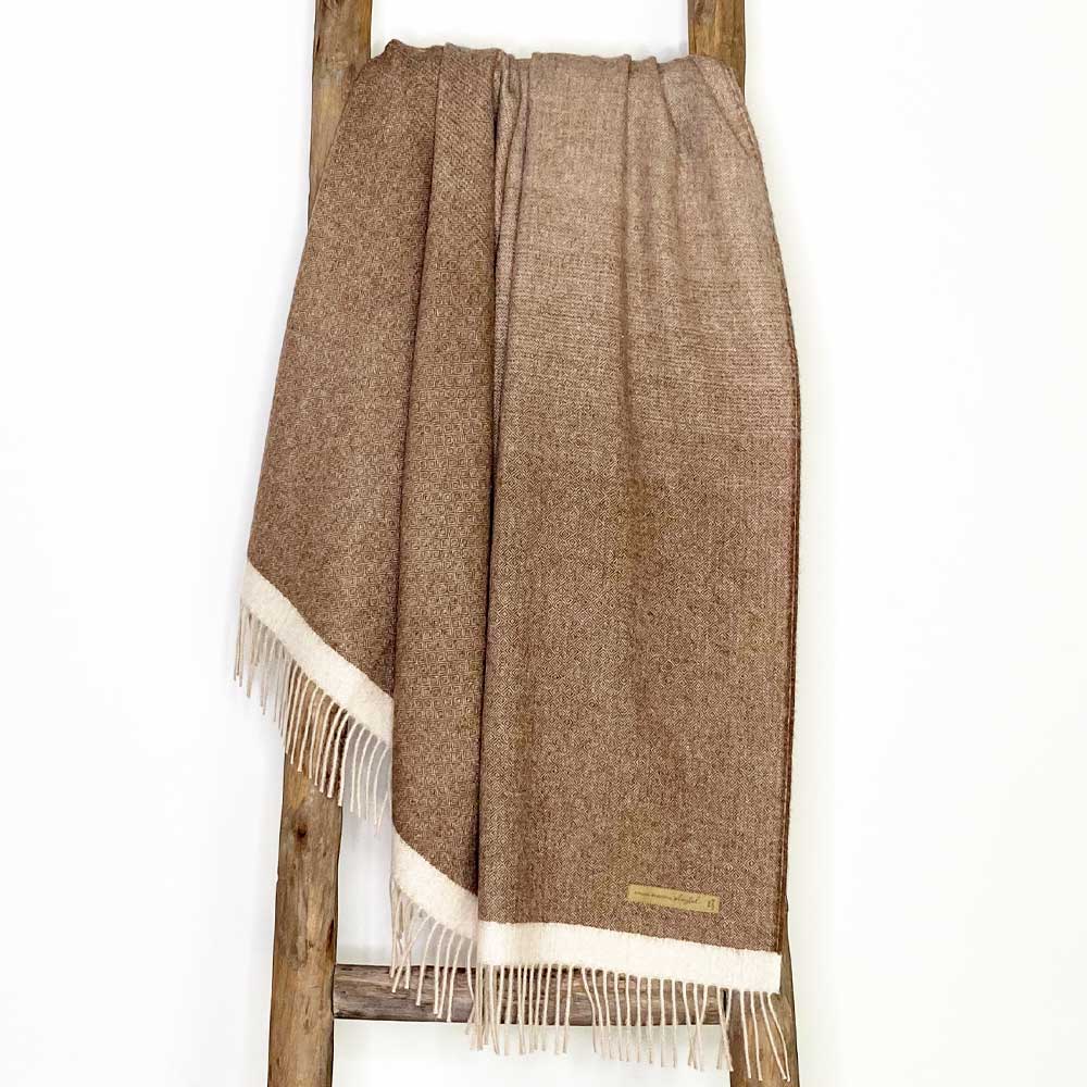 Soul Blanket |  Coco – Brown Ombre + Cream Stripe