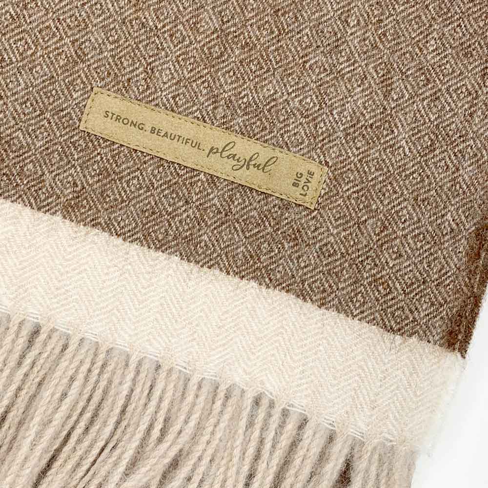 Soul Blanket |  Coco – Brown Ombre + Cream Stripe