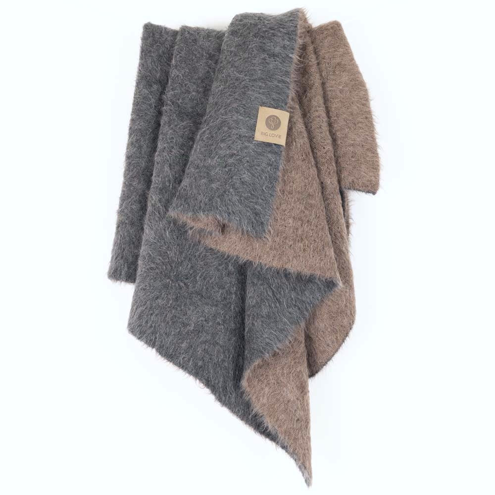 Suri Blanket | DDark Gray + Dark Brown