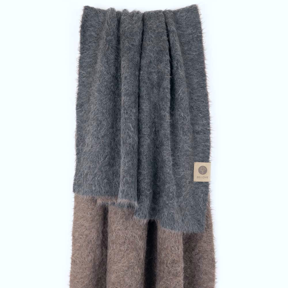 Suri Blanket | DDark Gray + Dark Brown