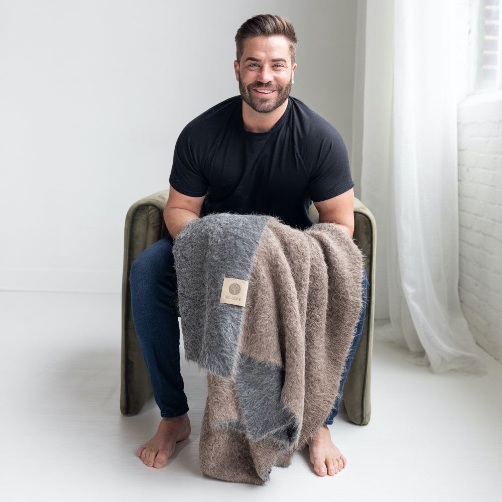 Suri Blanket | DDark Gray + Dark Brown