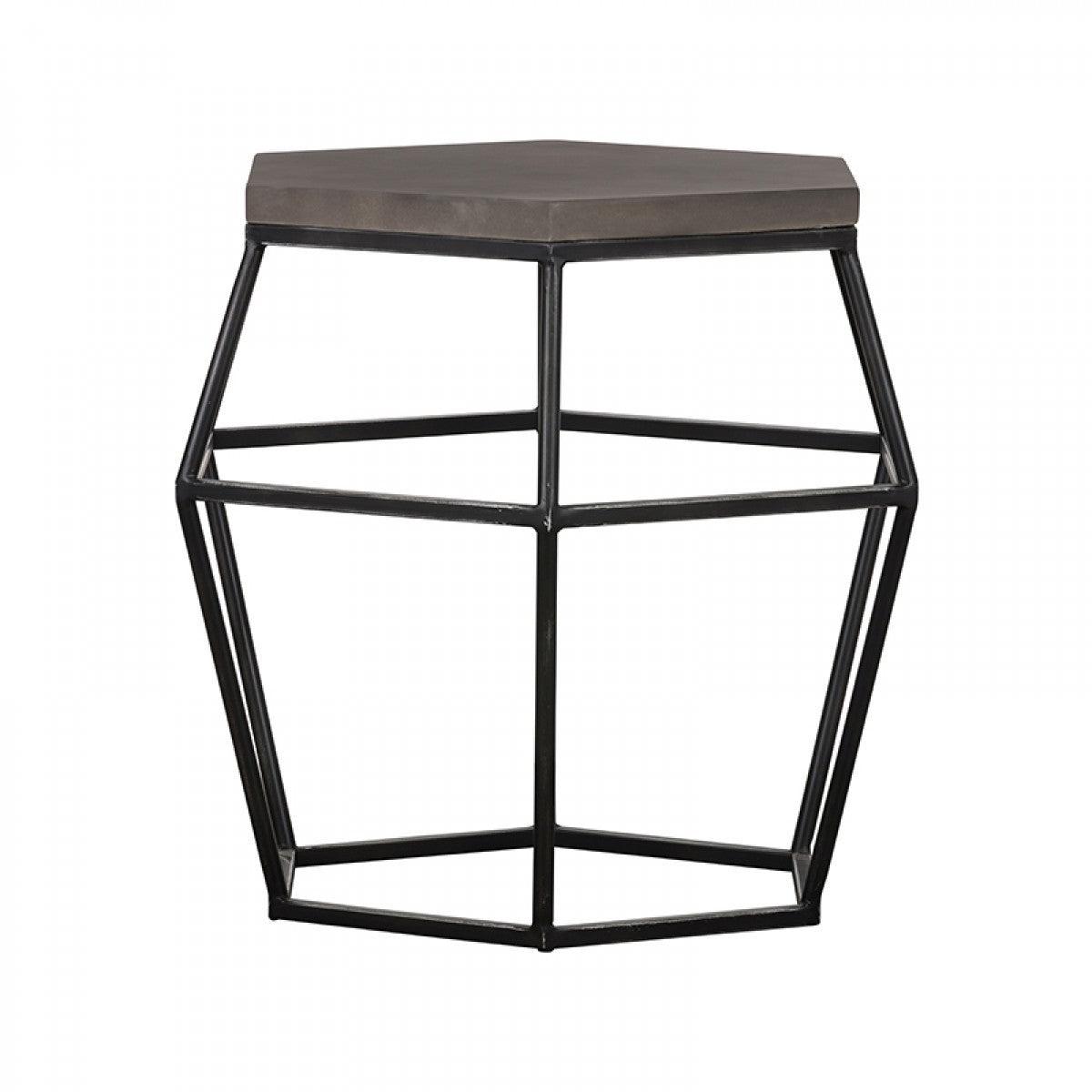 Tartan Modern Concrete & Metal End Table