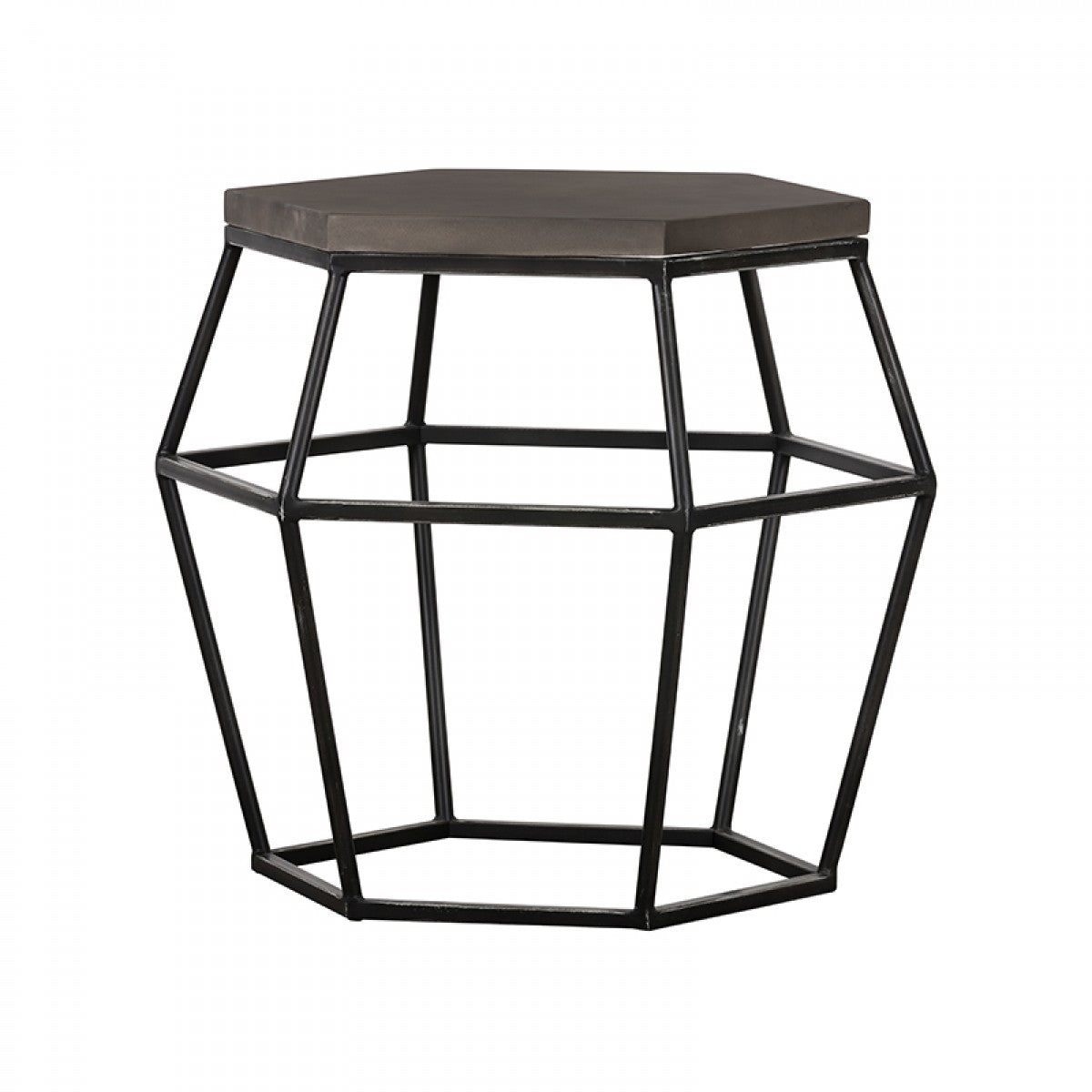 Tartan Modern Concrete & Metal End Table