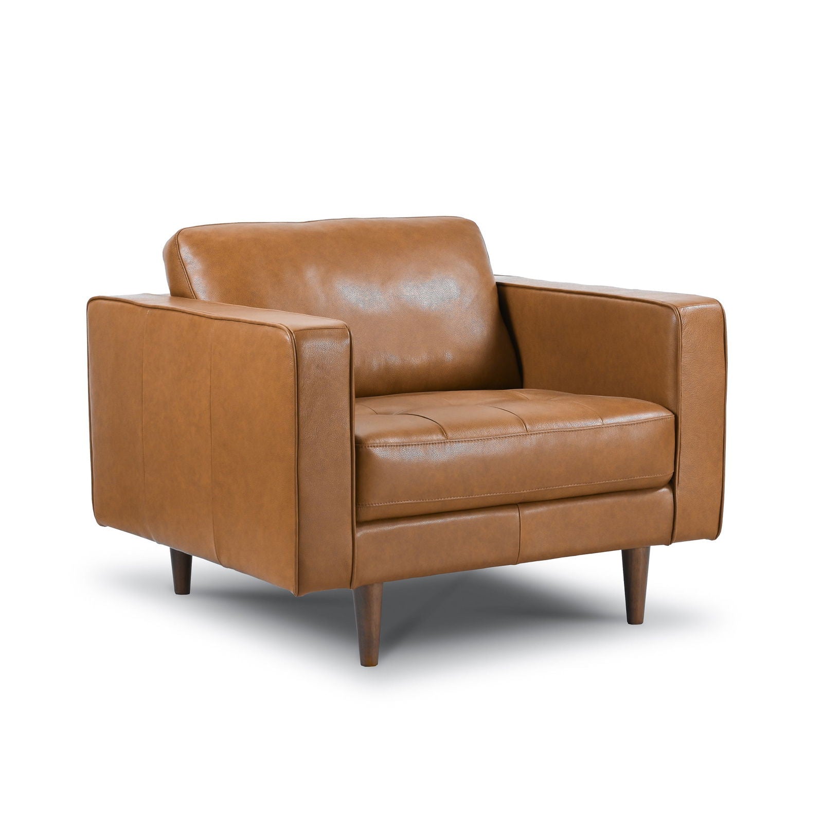 Tatum Leather Lounge Chair | Tan