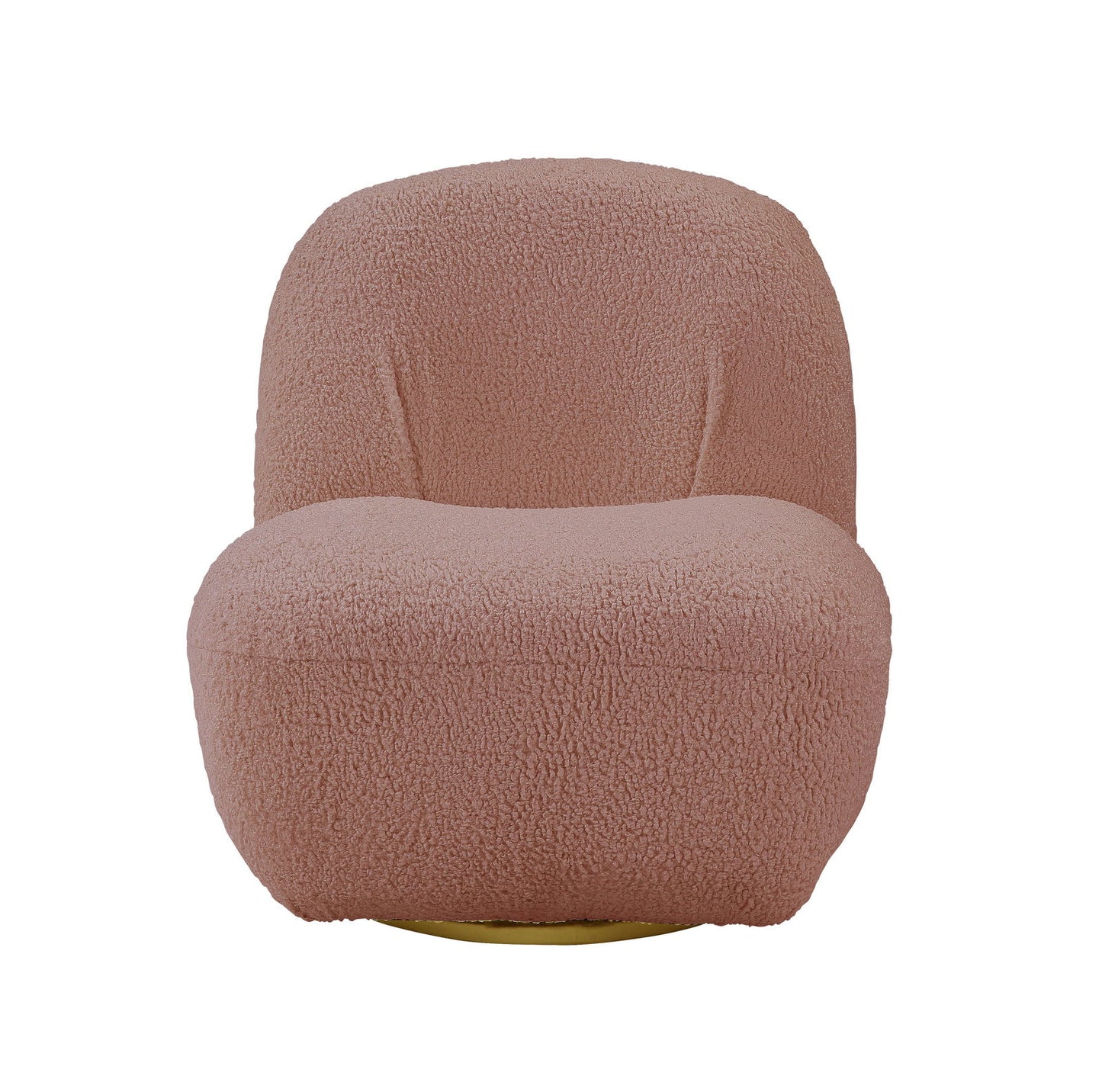 Teddy Sherpa Accent Chair w/Swivel, Pink