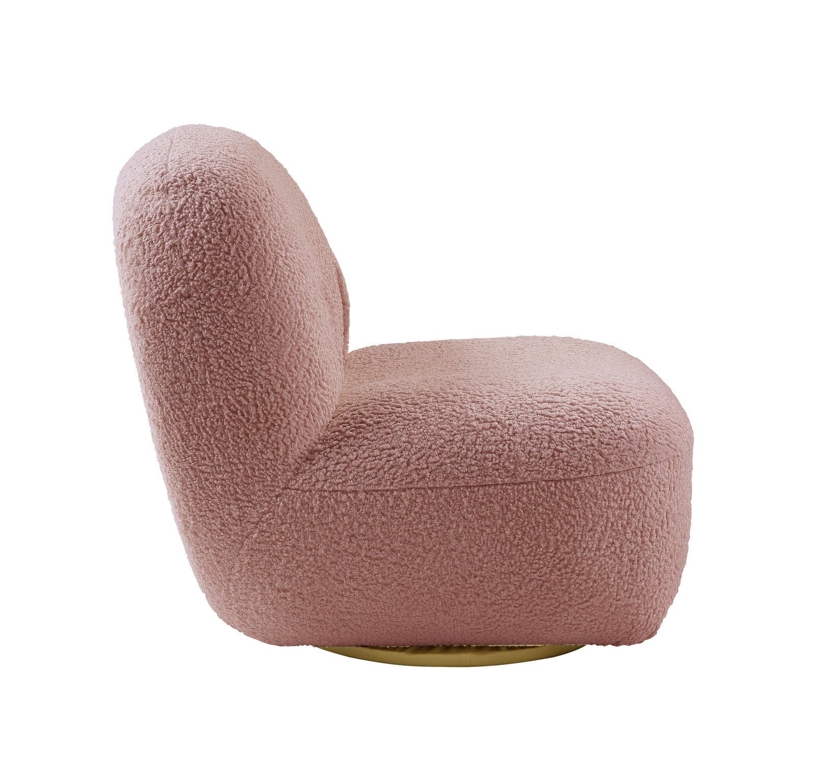 Teddy Sherpa Accent Chair w/Swivel, Pink