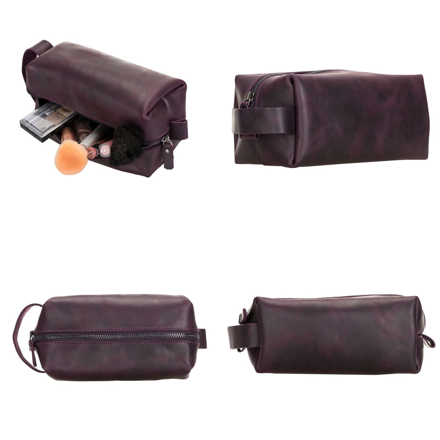 Thayne Leather Makeup Bag for Women