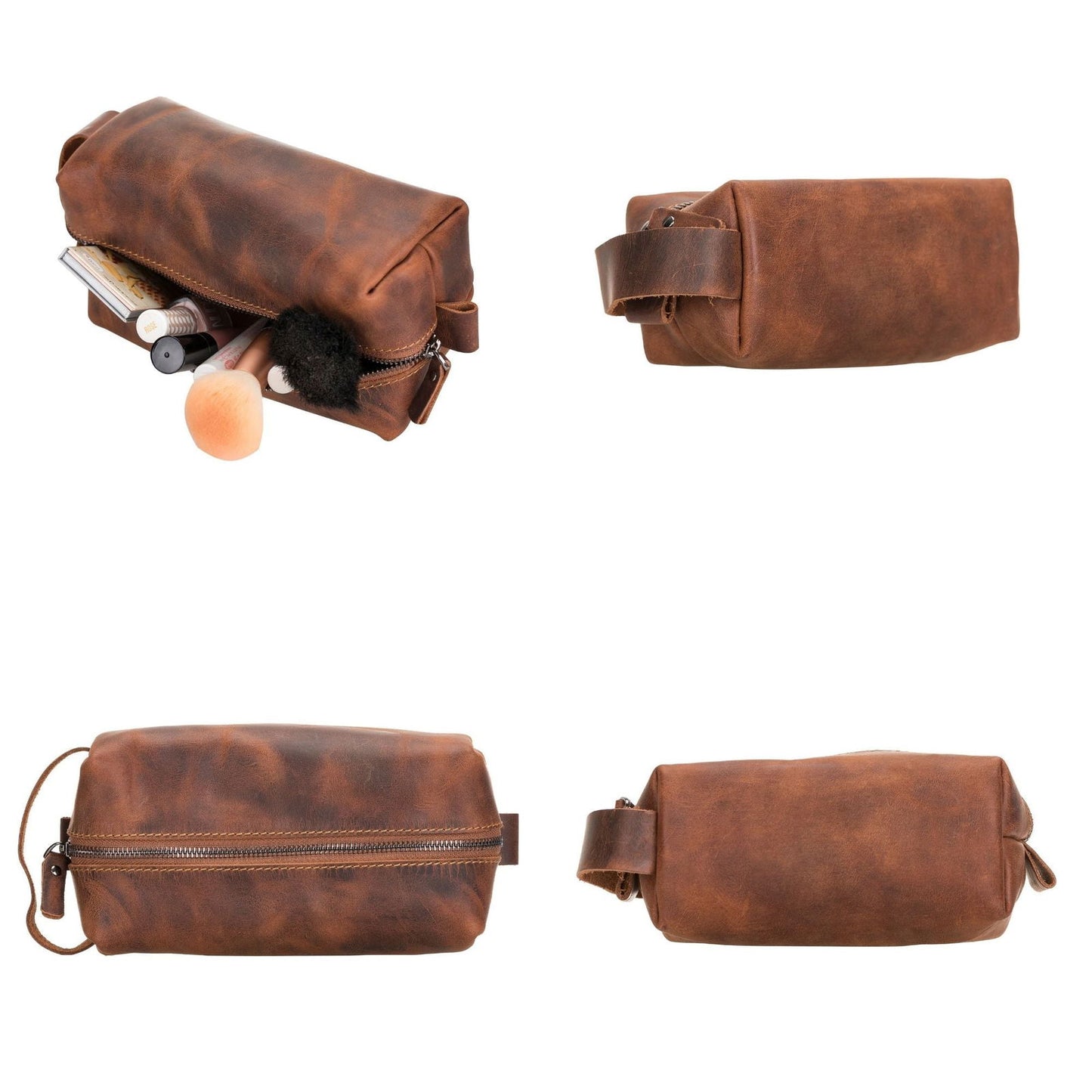 Thayne Leather Makeup Bag for Women