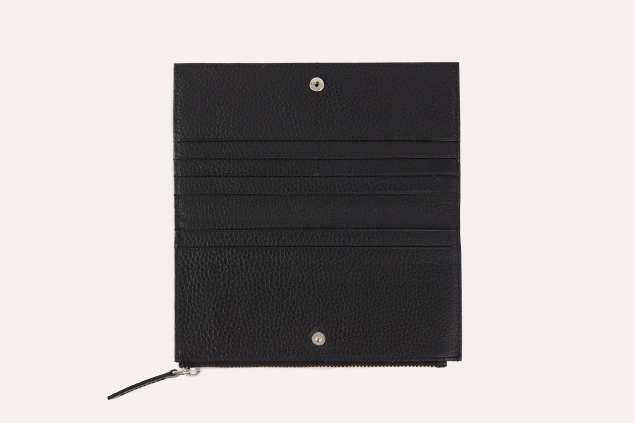 Top Zip Leather Wallet