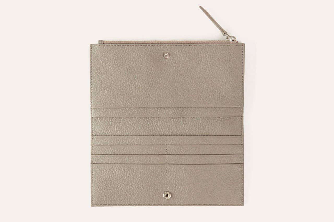 Top Zip Leather Wallet