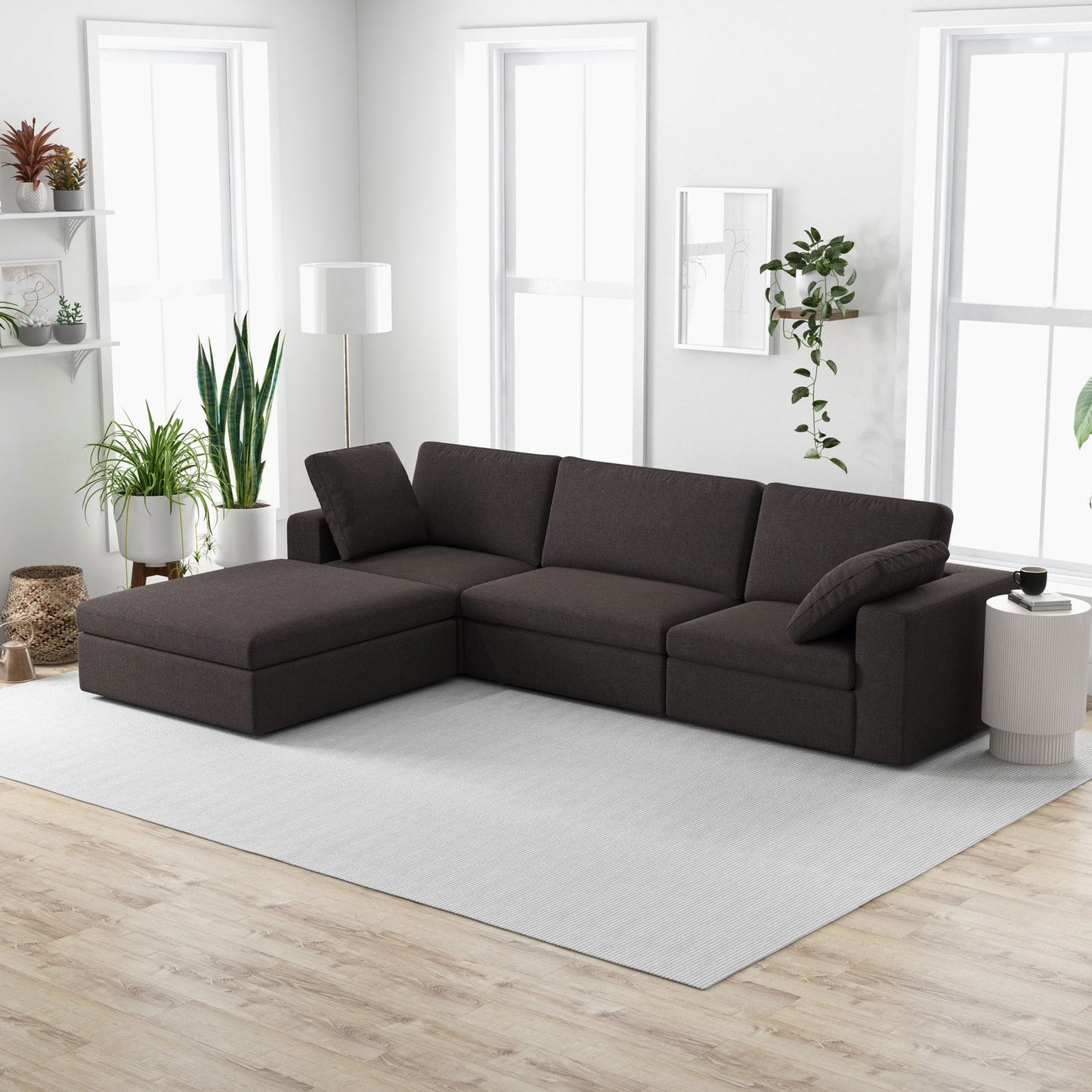 Tulsa Modular Sectional Sofa | Dark Grey