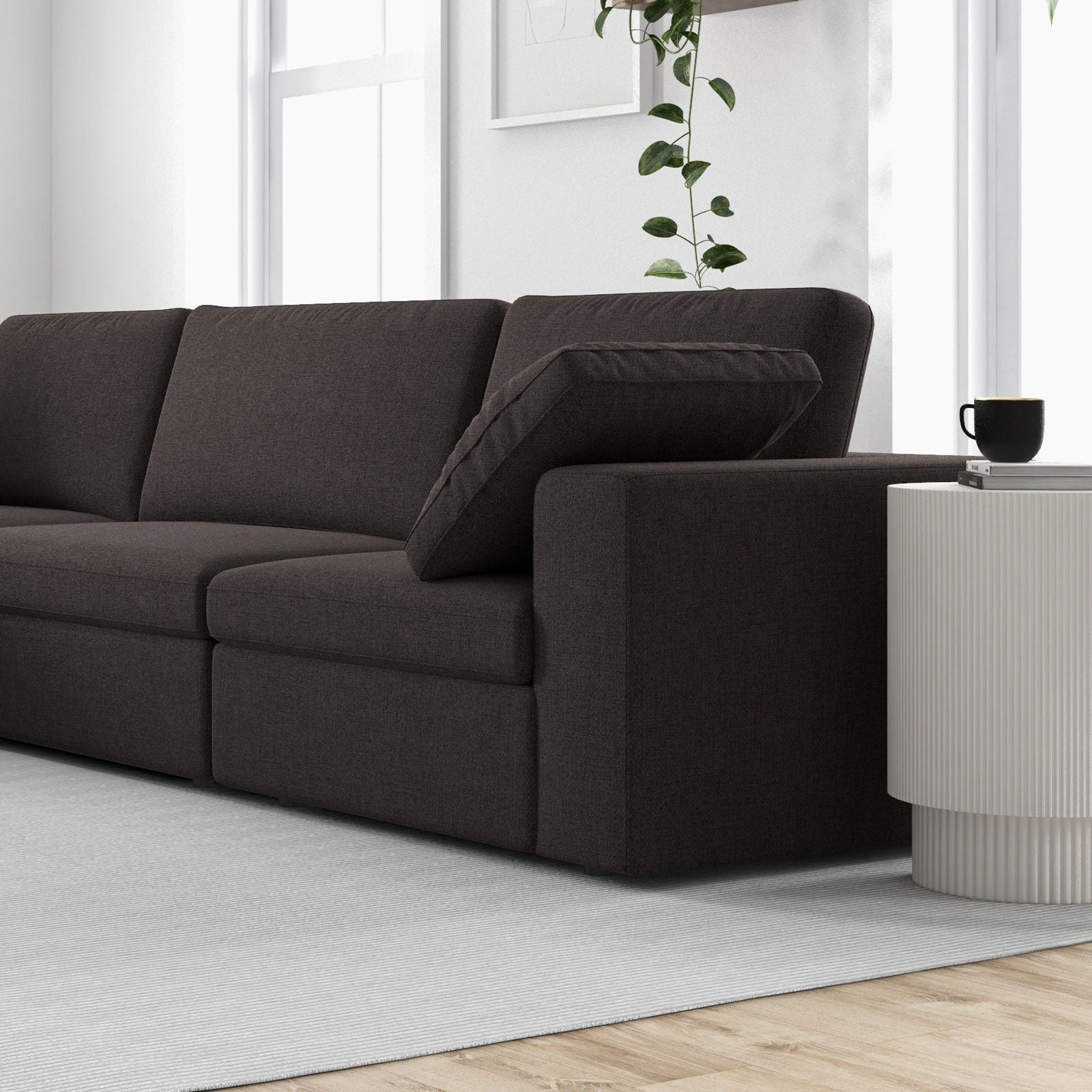 Tulsa Modular Sectional Sofa | Dark Grey