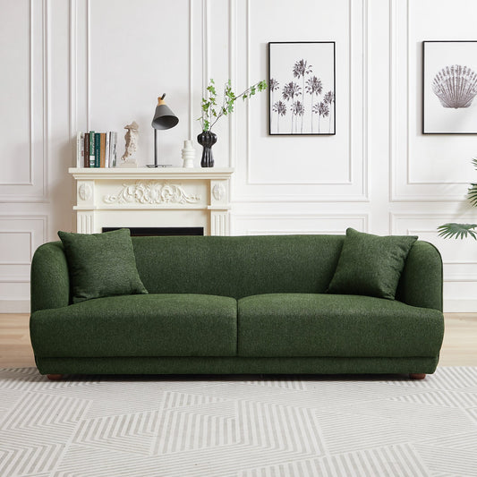 Linden Modern Linen Sofa | Green