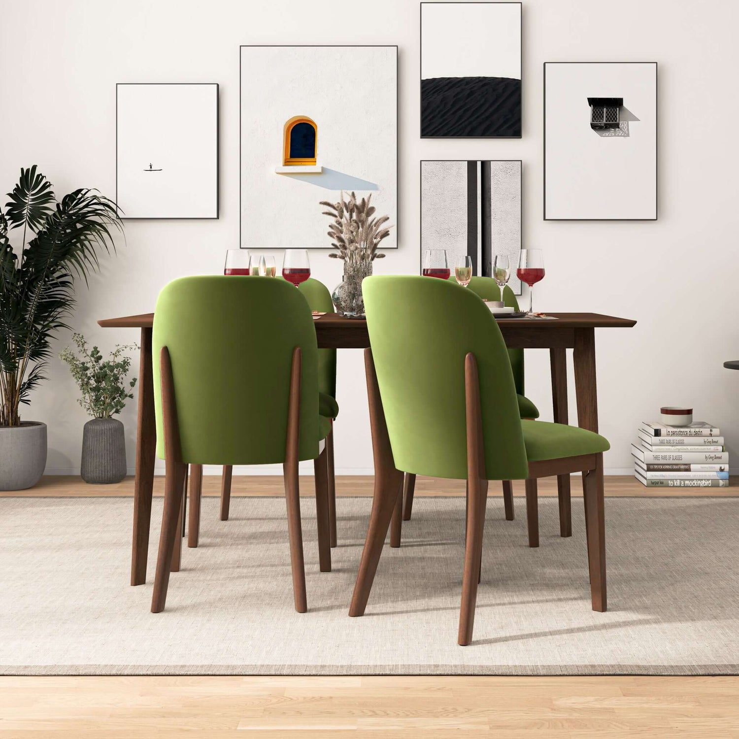 Kimberly Velvet Dining Chair (Set Of 2) | Green