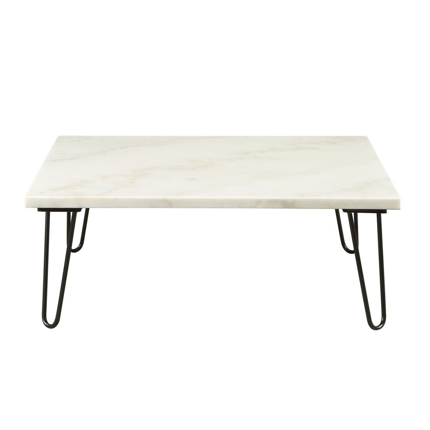 White Marble Coffee Table, White Marble & Black