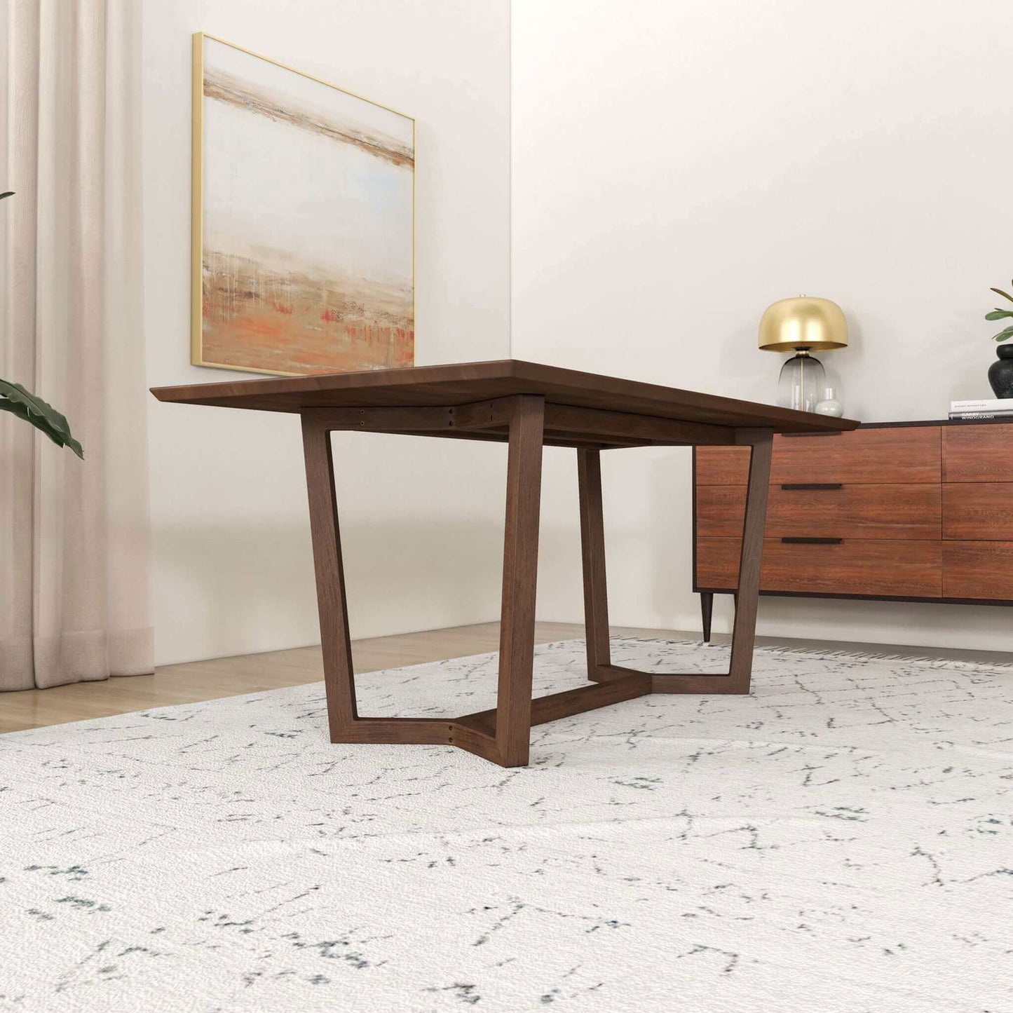 Zoe Solid Wood Dining Table | Brown