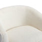 Comfy Round 360 Degree Swivel Barrel Chair, Cream