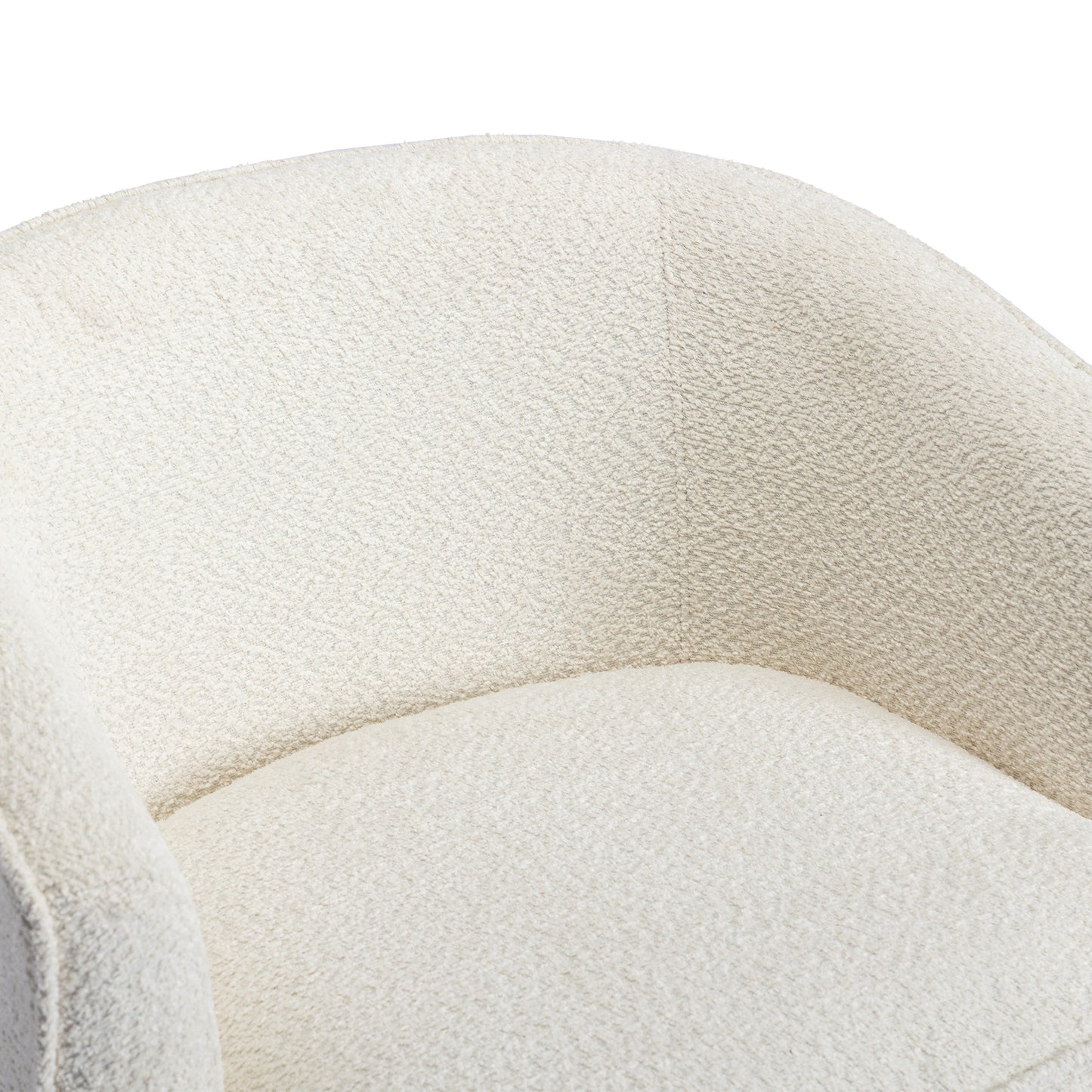 Comfy Round 360 Degree Swivel Barrel Chair, Cream