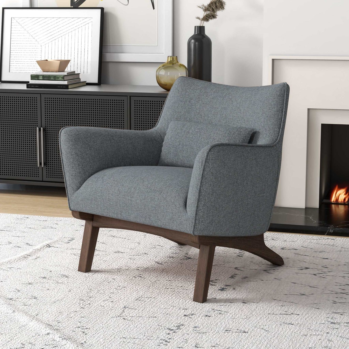 Lounge Chair - Gray Linen