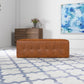 Rectangular Leather Bench | Tan