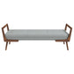 Charles Upholstered Bench | Light Grey