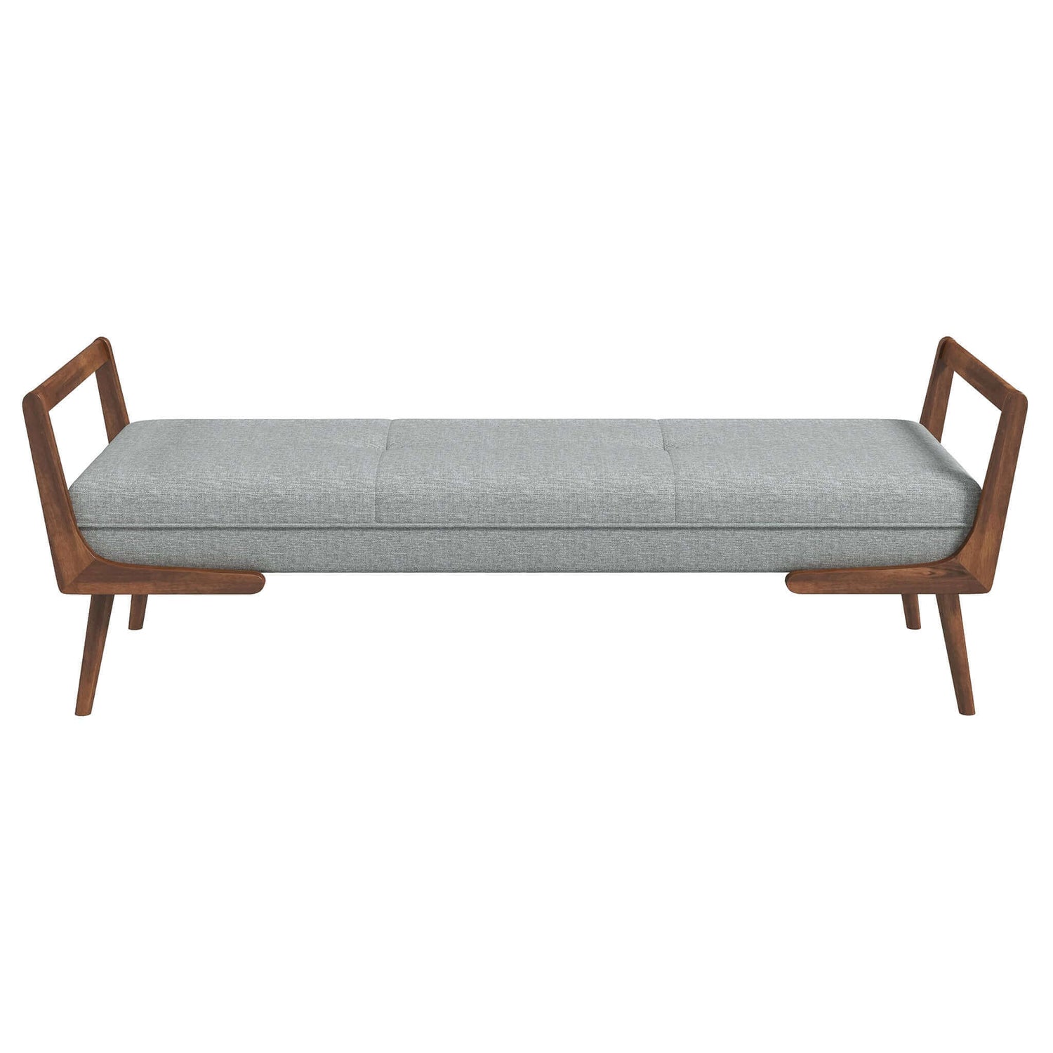 Charles Upholstered Bench | Light Grey