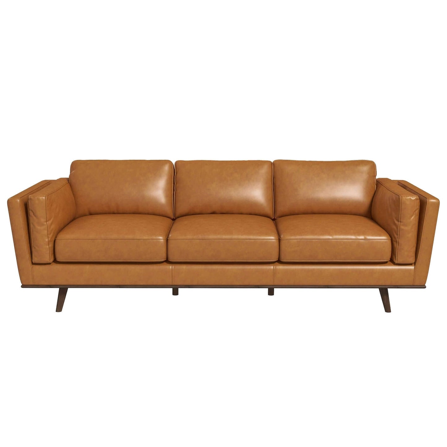 Fresno 91" Leather Sofa | Tan