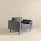 Fairfield Velvet Lounge Chair Grey