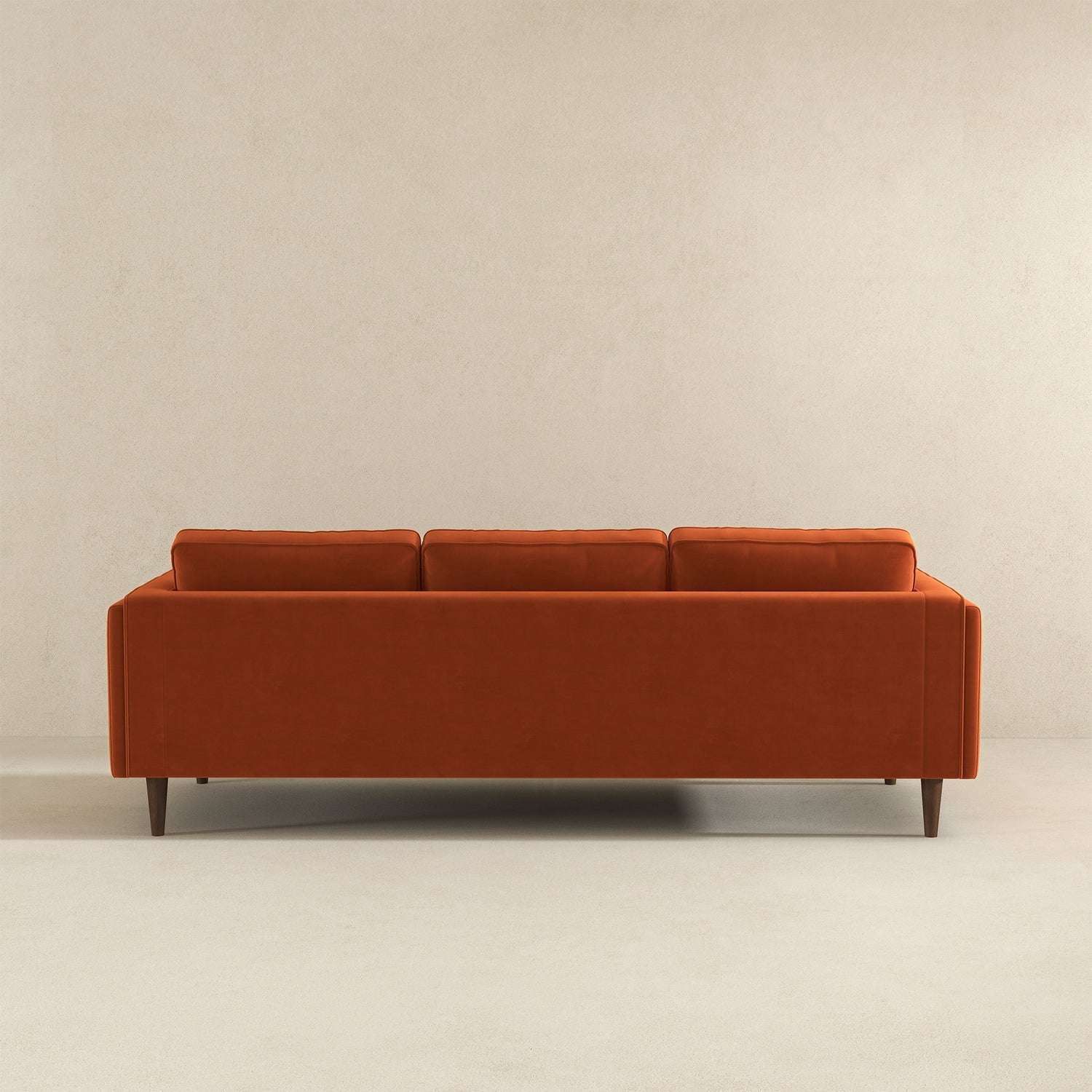 Fairfield 86" Velvet Sofa | Burnt Orange