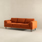 Fairfield 86" Velvet Sofa | Burnt Orange