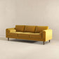 Dark Yellow 86" Velvet Sofa