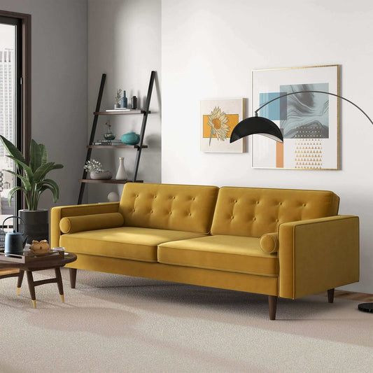 Cassidy Velvet Sofa Gold 