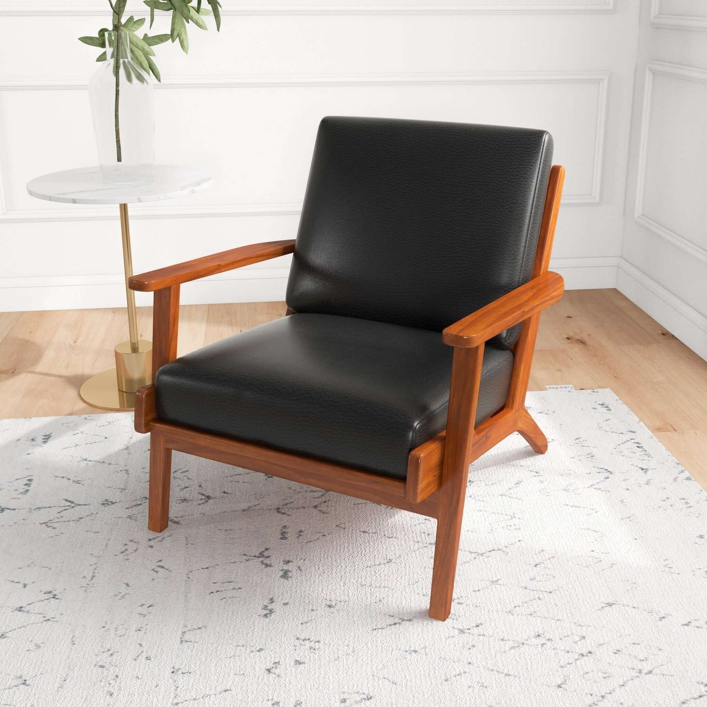 Chandler Lounge Chair | Black Leather