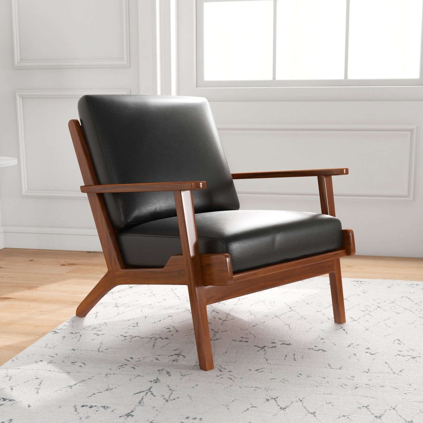 Chandler Lounge Chair | Black Leather