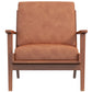 Leather Lounge Chair in Antique Tan