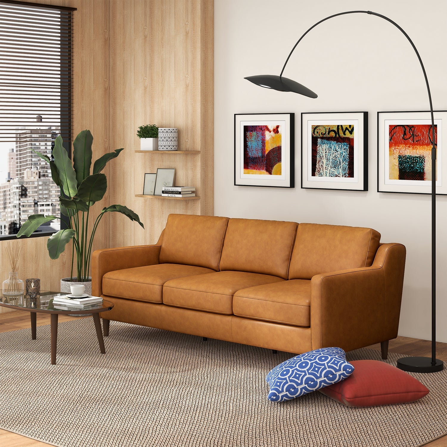 Manhattan Leather Sofa | Tan