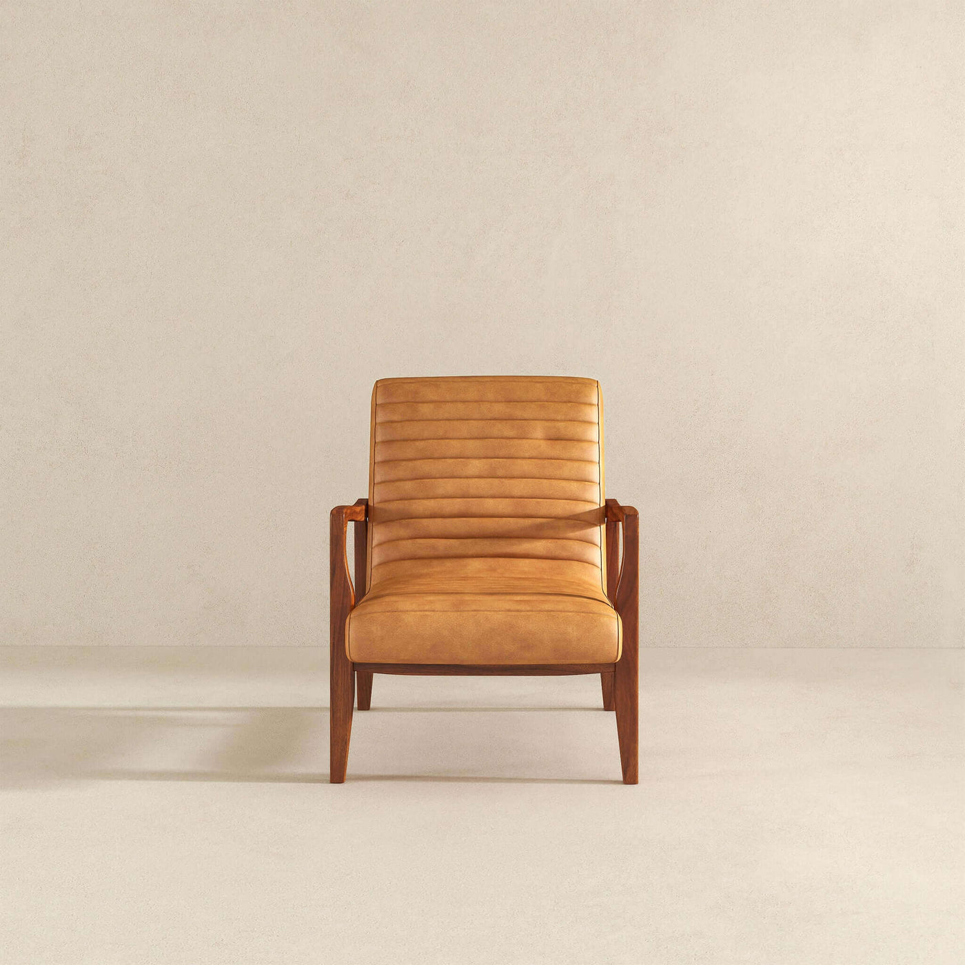 Tan Leather Lounge Chair