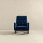 Dark Blue Velvet Rocking Chair