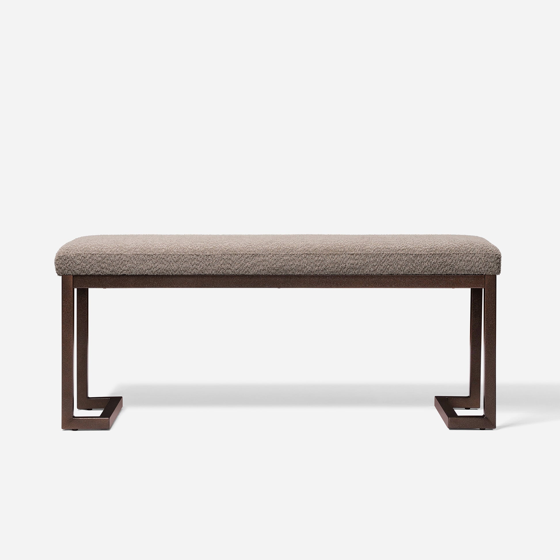 Boucle Contemporary Bench, Tungsten Gray