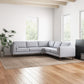 Symmetrical Corner Sofa - Light Grey