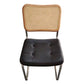 Emy Side Chair - Natural & Black Leather-0